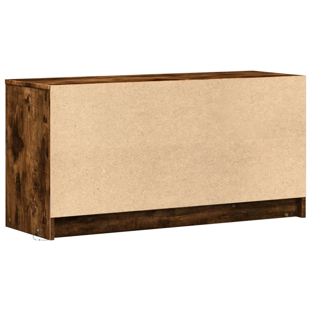 Mobile Porta TV con LED-Mobile per TV-Credenza TV Rovere Fumo 100x34x50 cm in Truciolato 620019