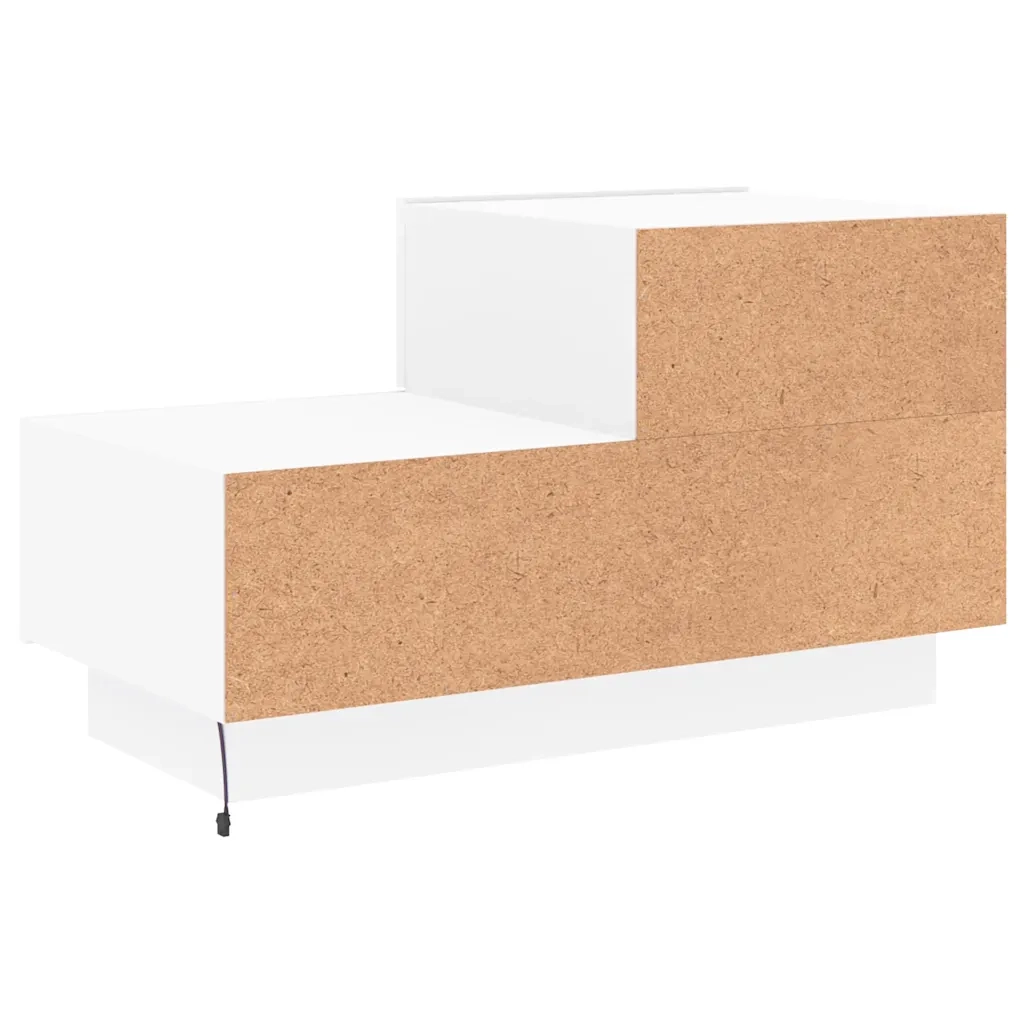 Comodino | Armadio da Notte | Mobiletto da notte con Luci LED Bianco 70x36x40,5 cm
