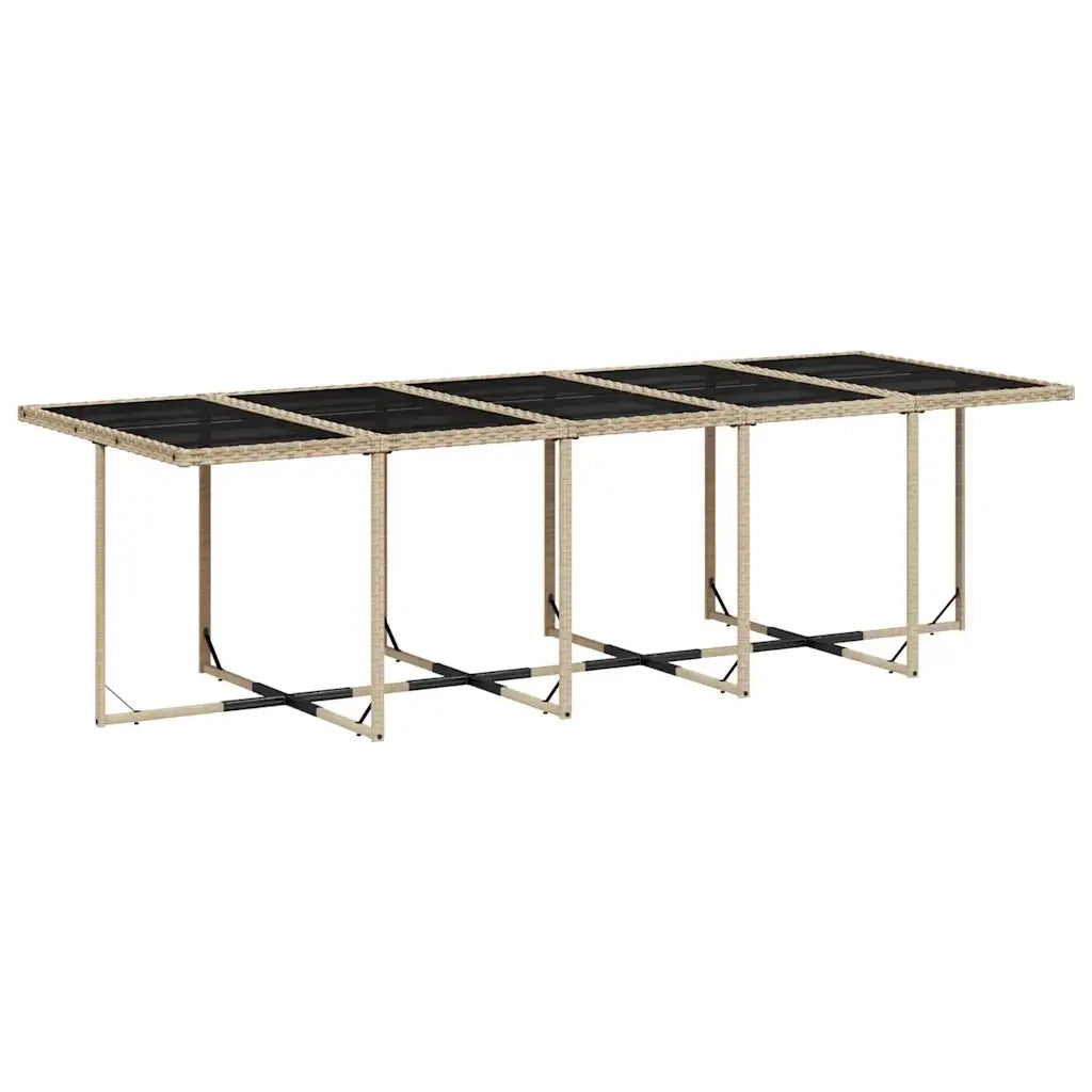 Set Pranzo da Giardino 11 pz con Cuscini Beige Misto Polyrattan 3210576