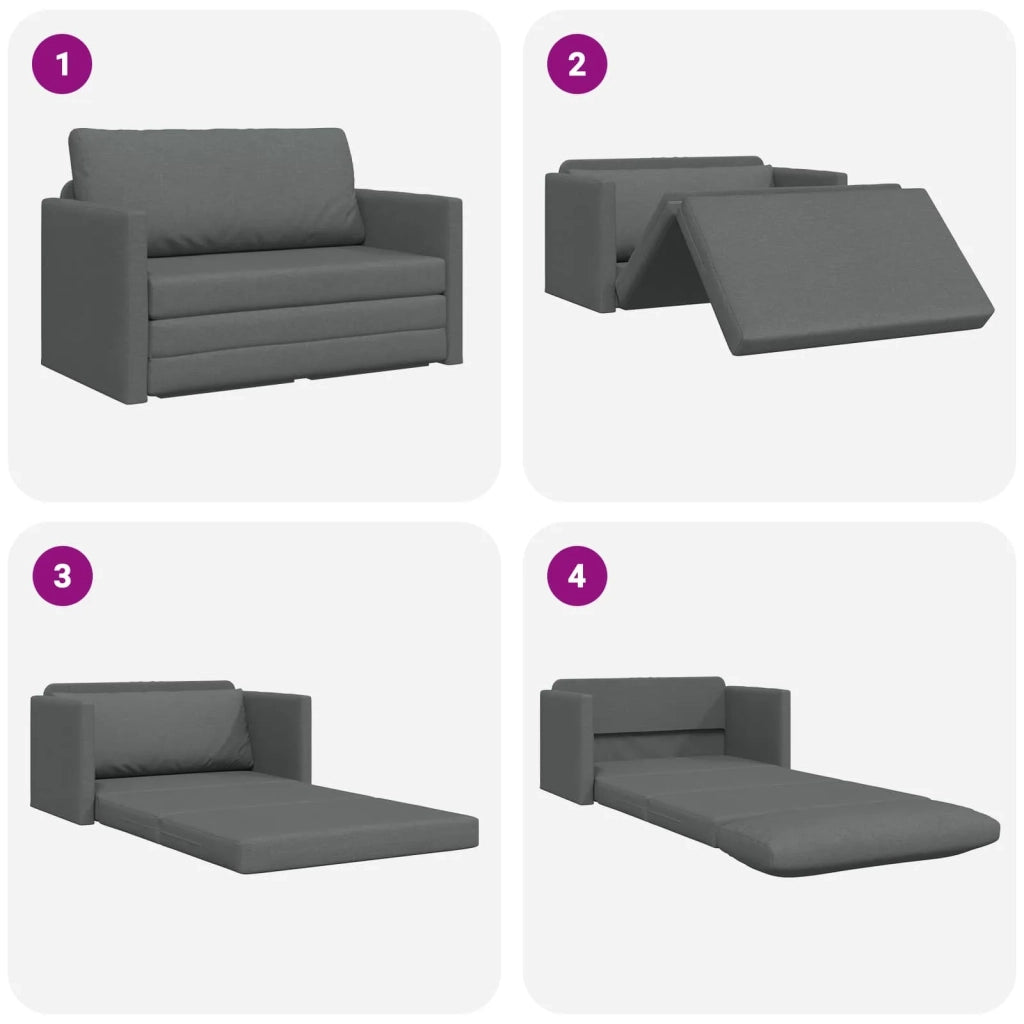 Divano letto | Sof¨¤ letto | Letto singolo 110cm Grigio scuro Tessuto