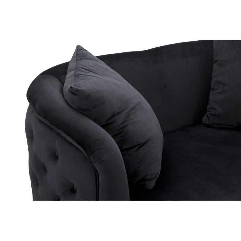 Divanetto Bucarest Nero cm 127x74x71