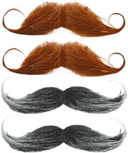 Accessori per travestimento - Finte barbe 4 pezzi - Requisiti per travestimento - Accessori per cosplay - Accessori per festa - Piume di velluto - Molto morbido e duraturo - Accessori per barba