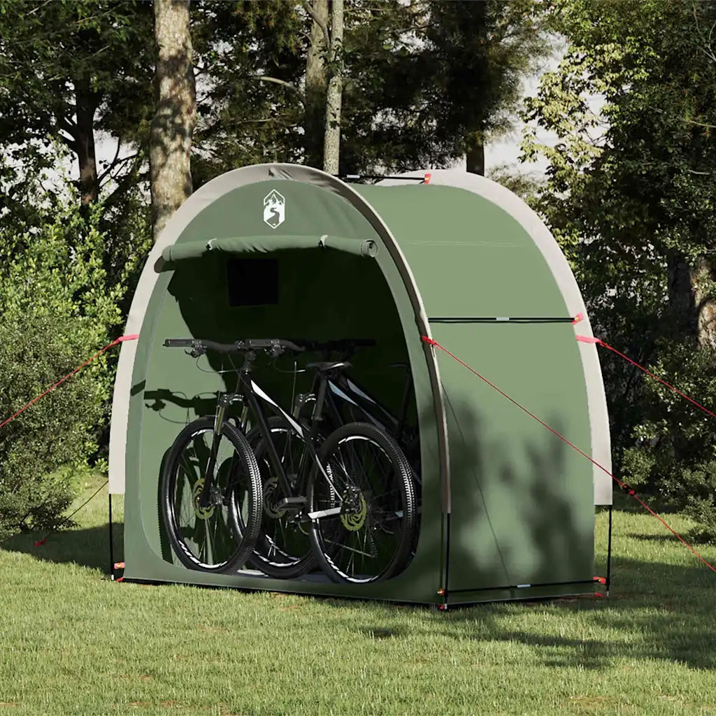 vidaXL Tenda porta biciclette con tetto Verde 210 x 90 x 174 cm