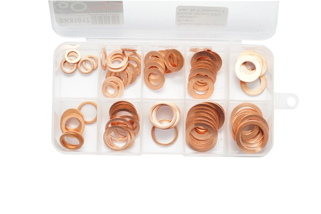 Set di rondelle di rame fi6 - fi14 100 pezzi