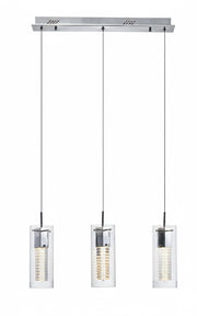 Lampada a sospensione moderna cromo 3xMR11 Italux Verizon