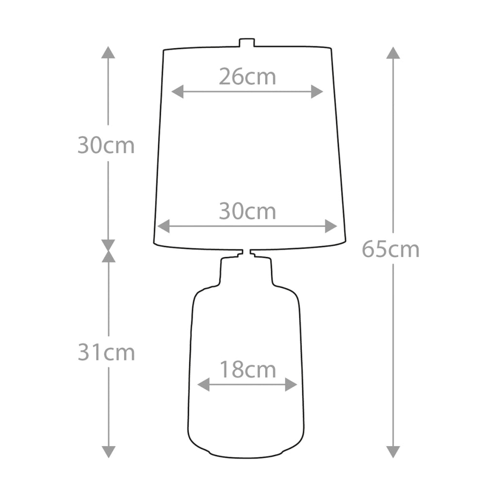 Lampada da tavolo Woolwich 65cm ceramica E27 Elstead