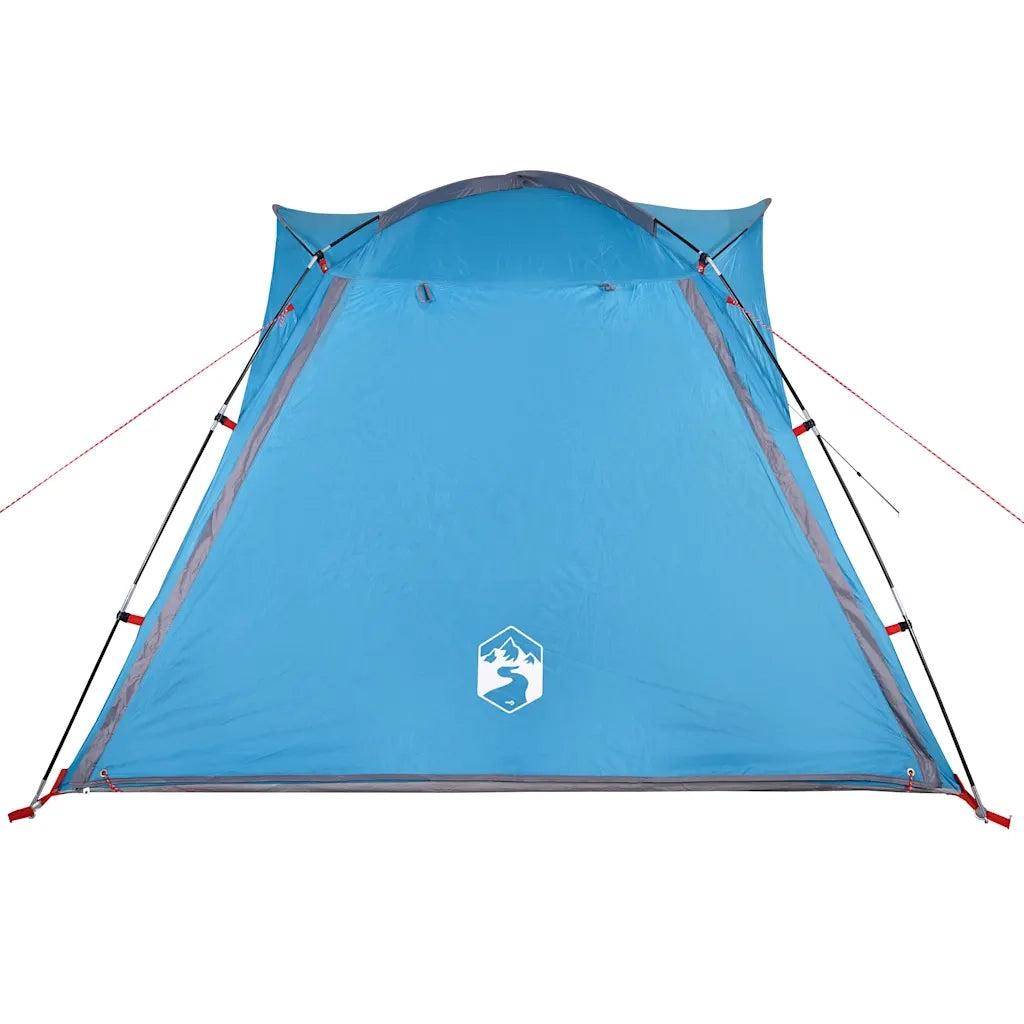 Tenda Campeggio 4 Persone-Tenda per Escursionismo Blu Rilascio Rapido Impermeabile