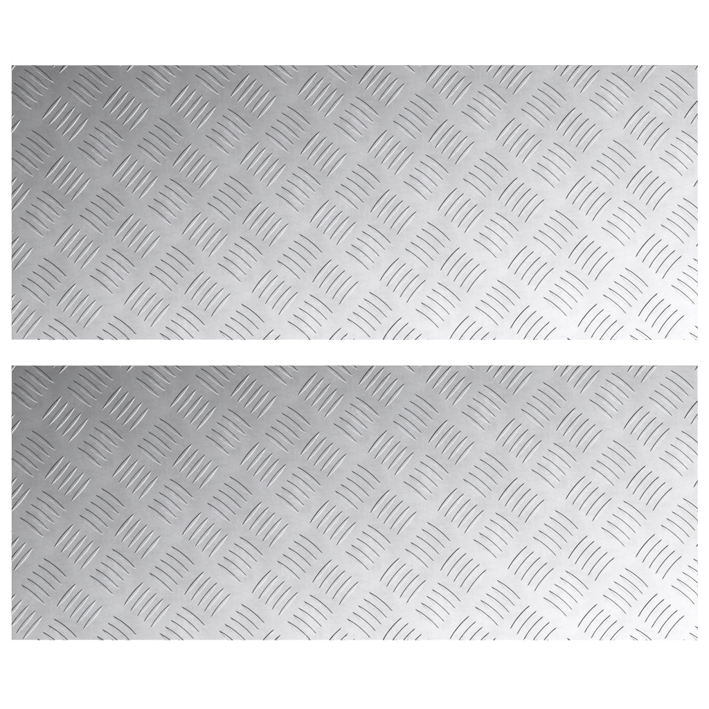 Piaste in Alluminio a Scacchi 2 pcs Antiscivolo 100x40 cm