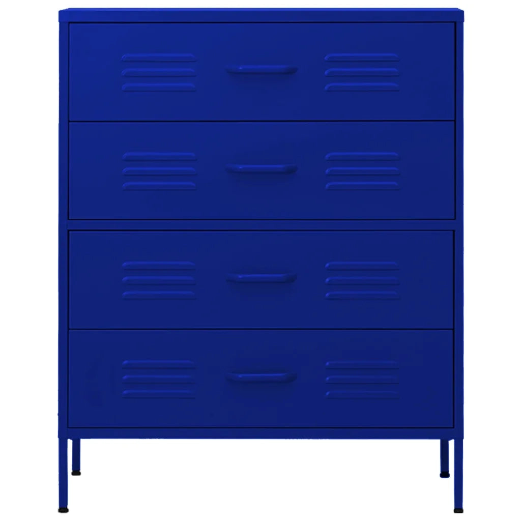 Cassettiera Blu Marino 80x35x101,5 cm in Acciaio CFW8677153