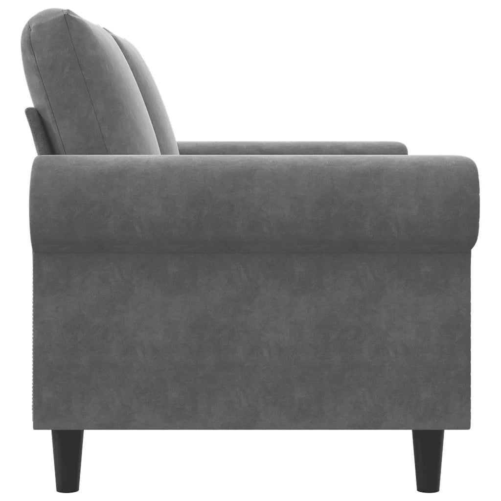 Divano a 2 Posti-Sofa 2 Posti grigio scuro 120 cm in Velluto 287011