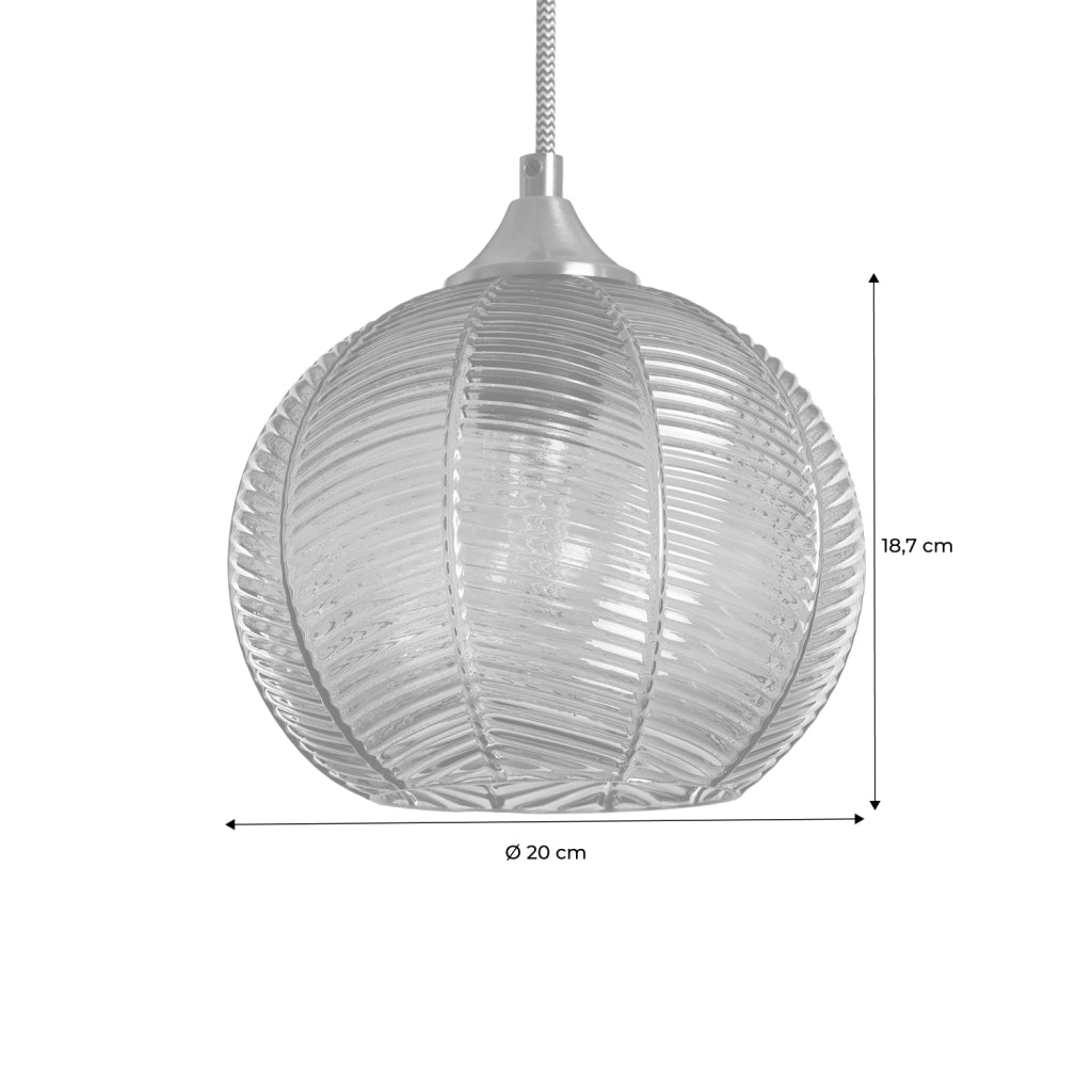 Lampade sospesa in metallo e vetro, 20cm, verde