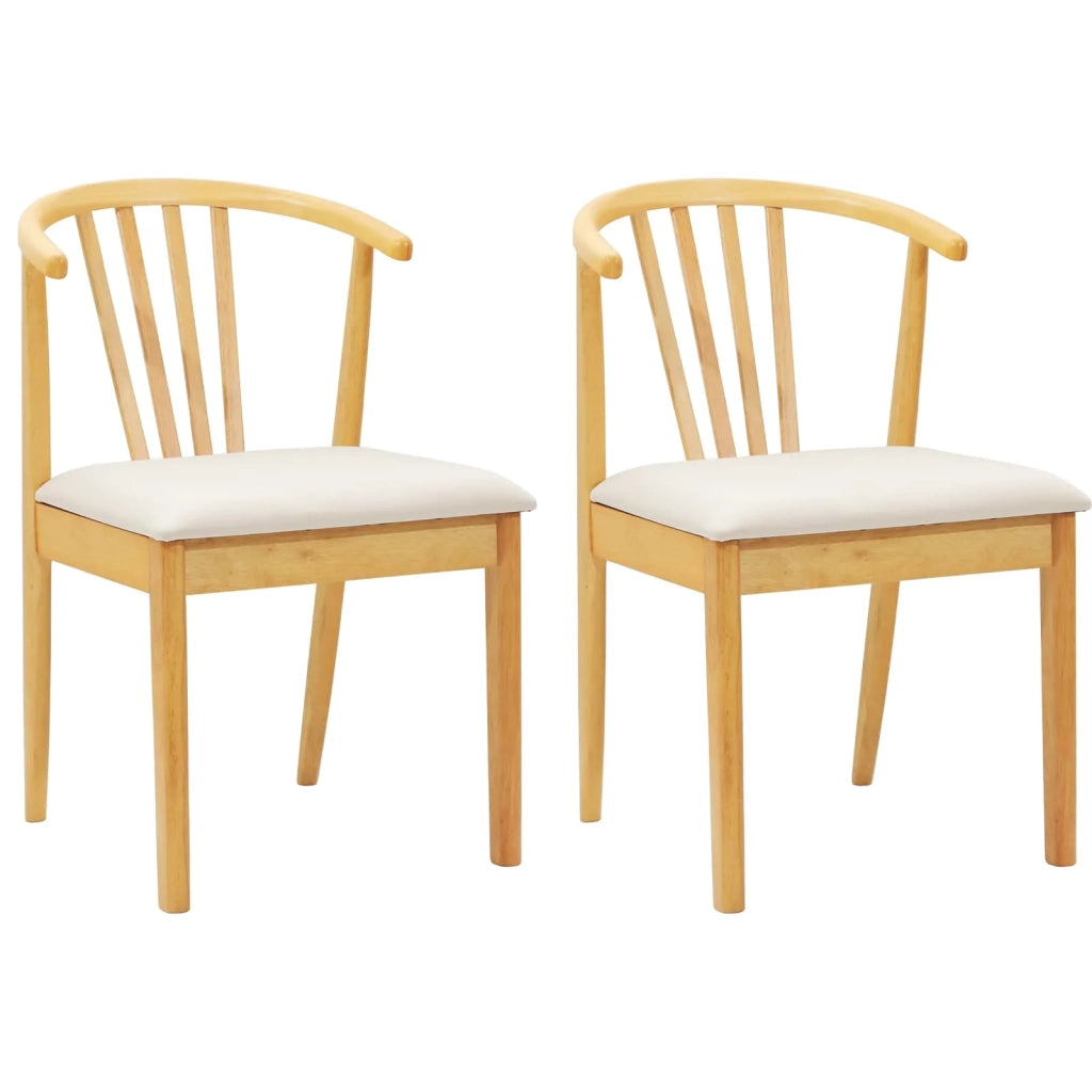 Sedia da pranzo 2 pcs Naturale e chiaro