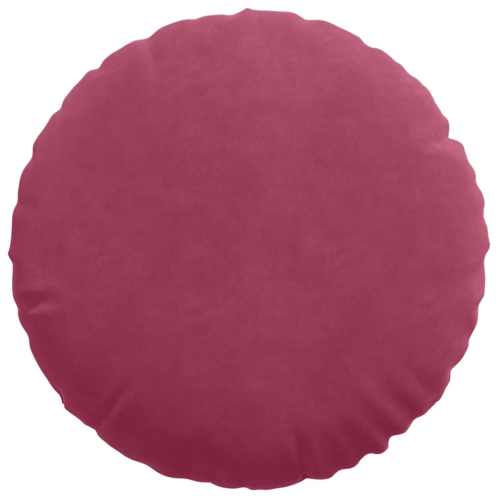 Cuscini per Seduta 2 pcs Rosso Vino Ø 40 x 13 cm Velluto 42014142