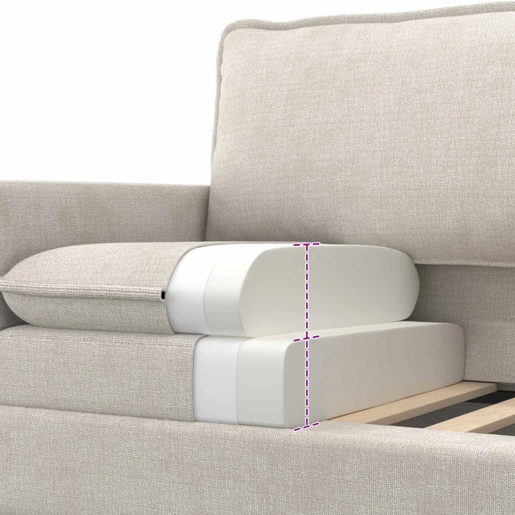 Set di divani 2 pcs Crema Poliestere 3417088