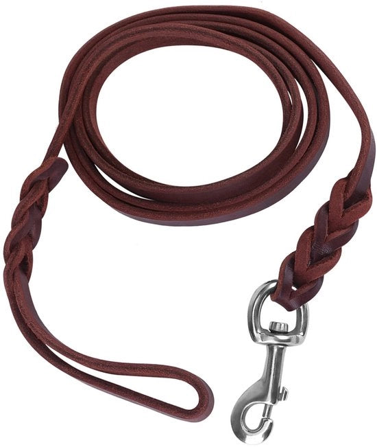 Cinturone per cani 2 metri - Barriera per cani - Corda di sicurezza - Pelle di cuoio - Cinturone in pelle - Solido e duraturo - Cinturone per cani