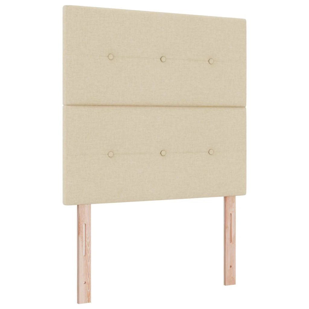 Letto box spring con materasso Crema 120 x 190 cm Tessuto 3453842