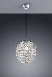 PETTY SOSPENSIONE GEMME TRASPARENTI D.35CM 1 LUCE ATTACCO E27