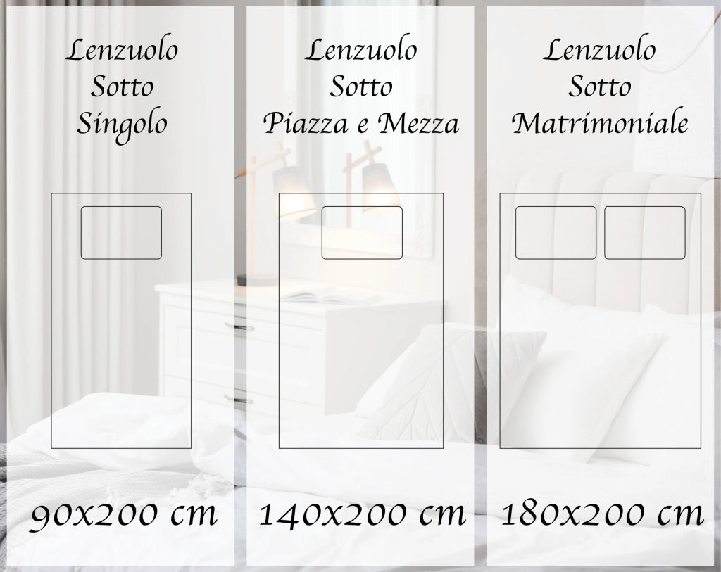Lenzuolo Sotto Con Angoli Elastici 100% Puro Cotone  Tortora - Singolo