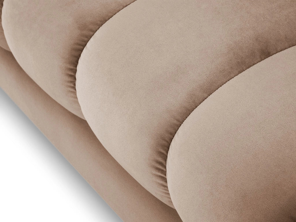 Cosmopolitan Design - Chaise longue sinistra "Bali" in velluto beige 