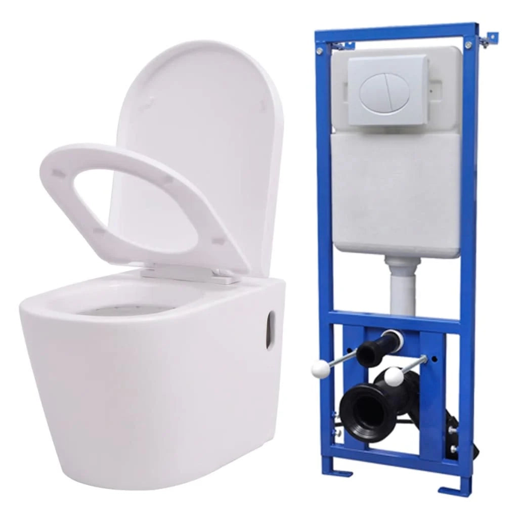 Wc sospeso con cassetta nascosta WC in ceramica bianco 02_0003566