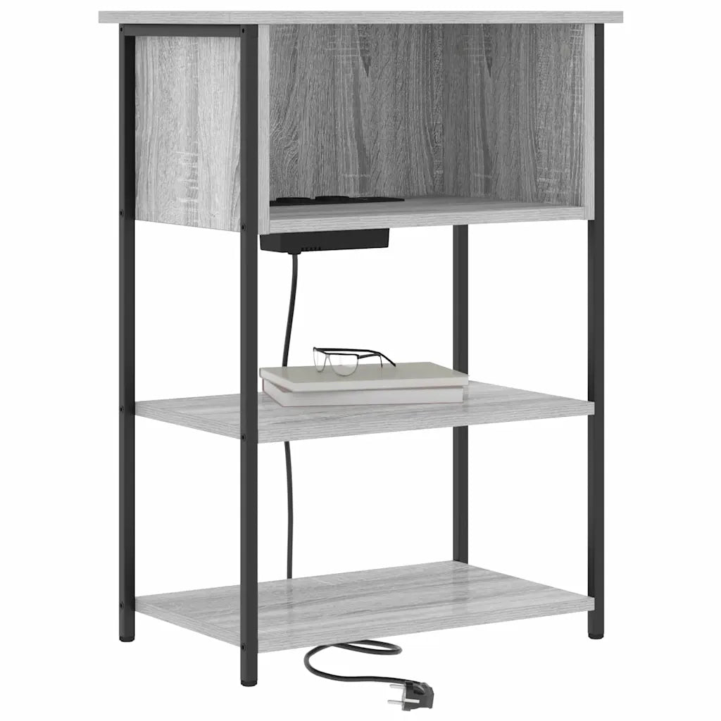 Comodino | Armadio da Notte | Mobiletto da notte Grigio Sonoma 55 x 31 x 76 cm