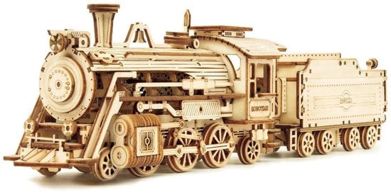Set di puzzle 3D in legno - Treno in legno - Puzzle meccanico per assemblaggio manuale - Modello di giocattolo - Creativo e educativo - Adatto per bambini dai 0...