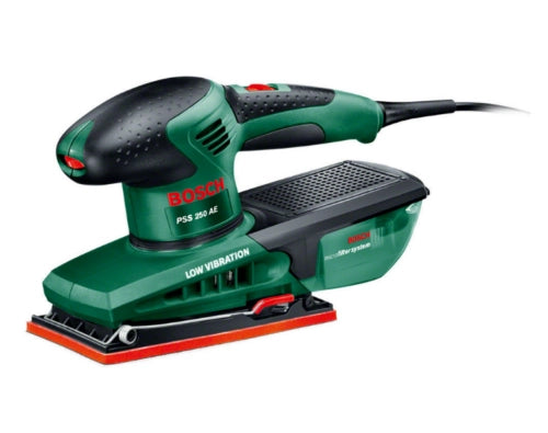BOSCH PSS 250AE LEVIGATRICE ORBITALE+28 FOGLI+VALIGETTA