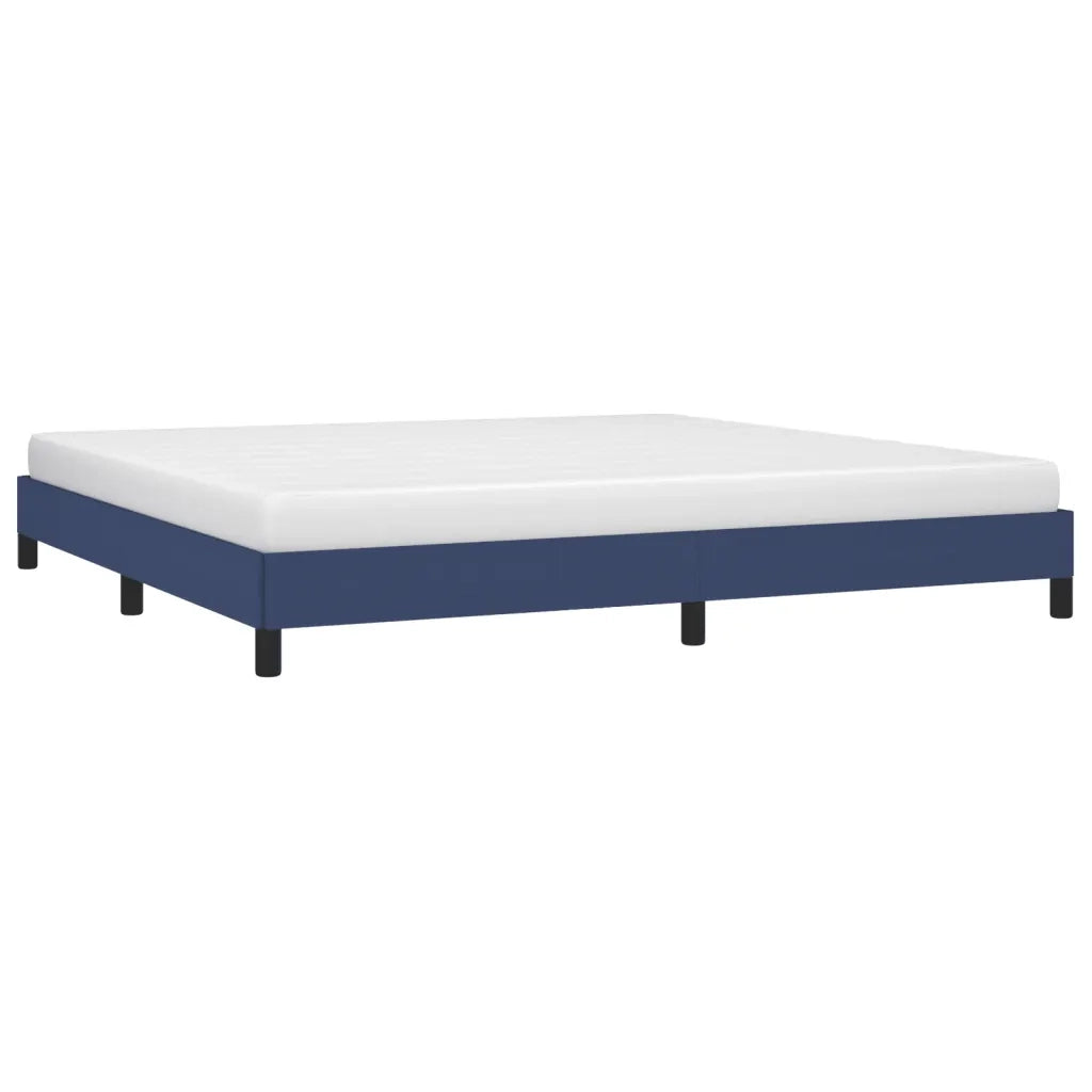 Letto matrimoniale | Letto per adulti | Giroletto senza Materasso Blu 200x200 cm in Tessuto