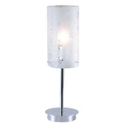 Lampada da tavolo Valve Italux cromata vetro opale E27