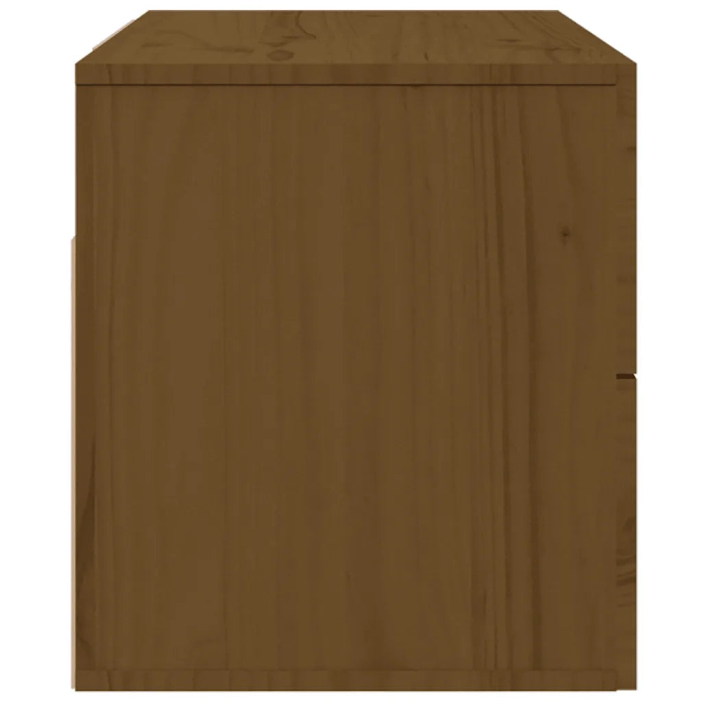 Set di 2 Comodini | Armadio da Notte | Mobiletto da notte a Muro Marrone ambra 50x36x40 cm