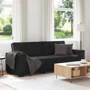 Divano a 3 Posti-Sofa 3 Posti Nero 180 cm in Velluto 686016