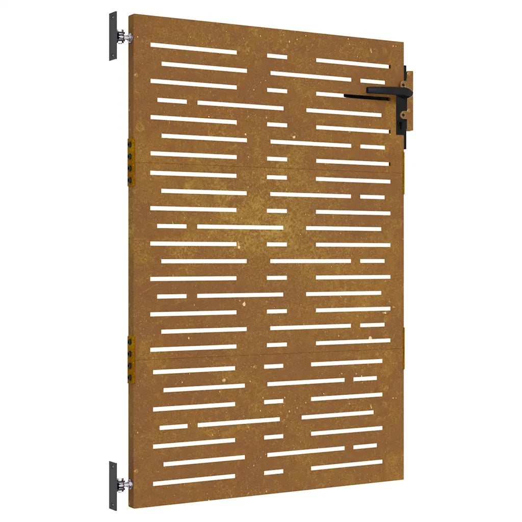 Cancello da giardino 85x125 cm in acciaio Corten design quadrato CFW7678595