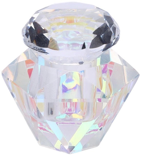Piatto per pennelli elegante forma - Otre per pennelli - Contenitore per pennelli - Supporto per gioielli - Bicchiere in vetro - Accessorio essenziale