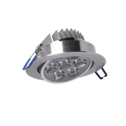 Faretto da incasso orientabile con vetro trasparente 7w 6000K luce fredda