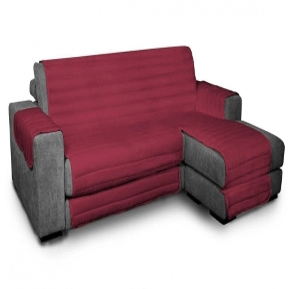 Trade Shop - Copridivano Bordeaux Con Penisola 280x285cm Da Bracciolo A Bracciolo Protezione -
