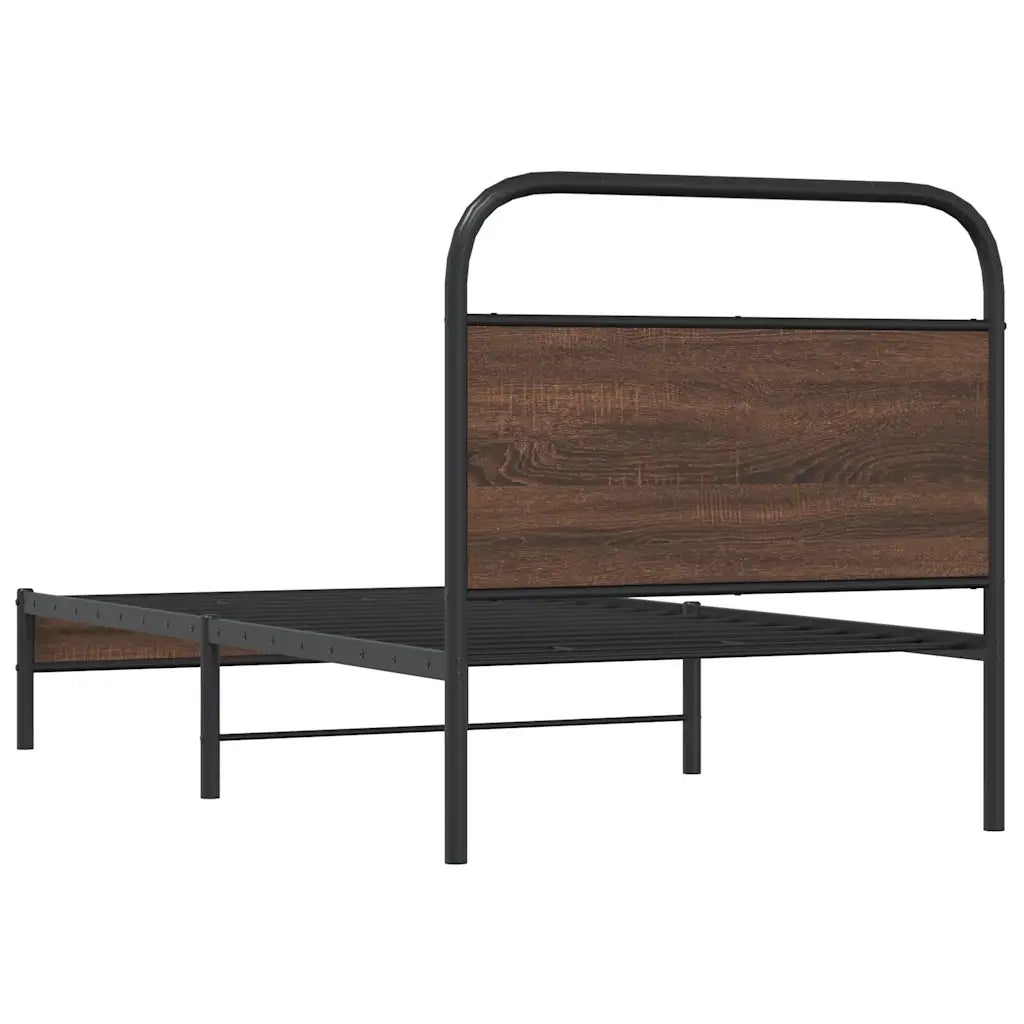 Giroletto senza Materasso-Struttura Letto Rovere Marrone 90x190cm in Truciolato 918475