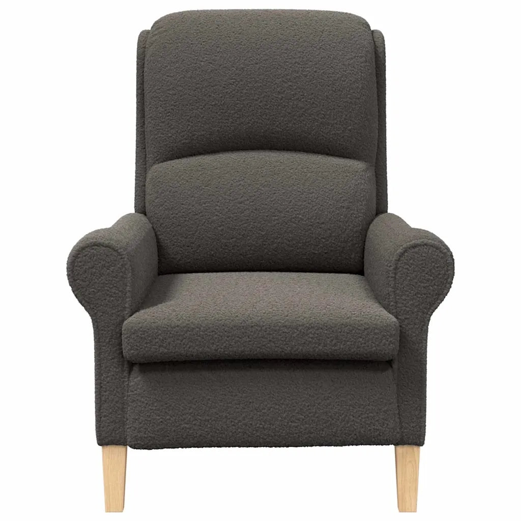 poltrona Grigio scuro Tessuto Sherpa morbido 42009854