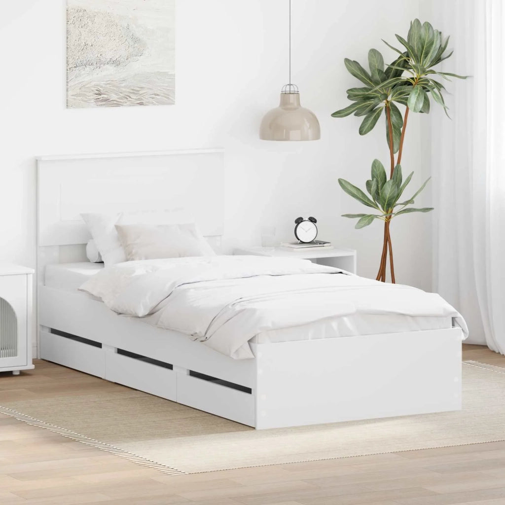 Struttura del letto Bianco 90 x 200 cm Legno Ingegnerizzato 3408026