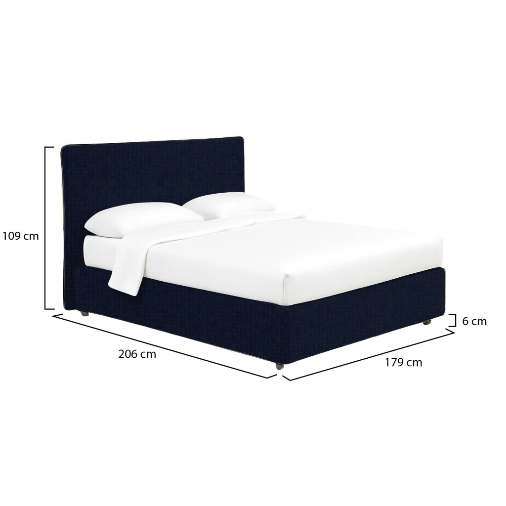 Crewe, Letto Matrimoniale Sfoderabile Made in Italy, Viola Scuro