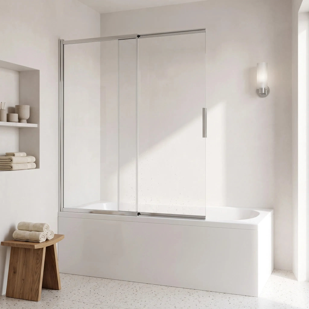 Paravento Vasca Scorrevole Rea Dario Chrome 120