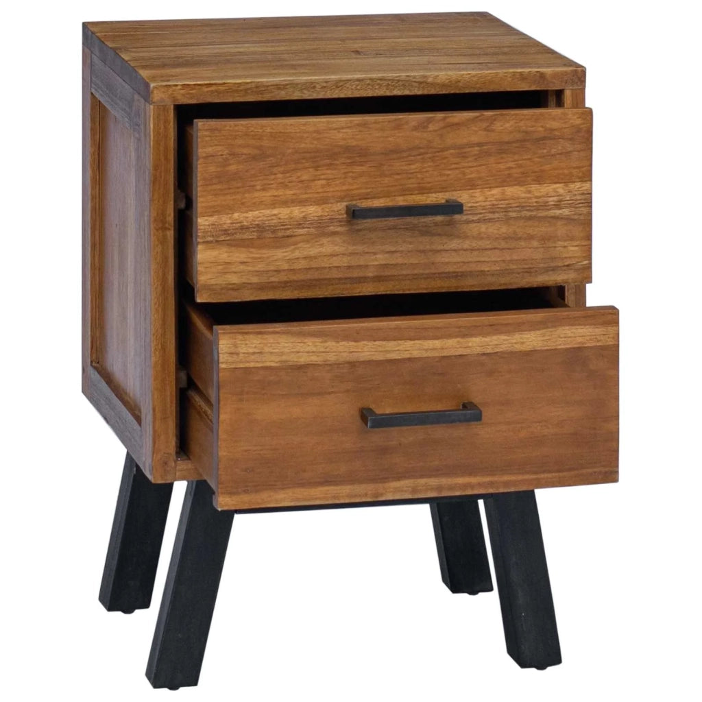 Comodino Naturale 40 x 35 x 55 cm Legno di teak solido 42017951