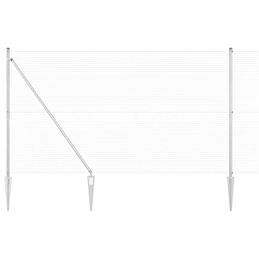 Palo della recinzione Argento 50 x 1,5 m (25 x 25 mm mesh)
