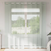 Tende in Voile con Occhielli 2 pz Grigio Chiaro 140x225 cm 4102109