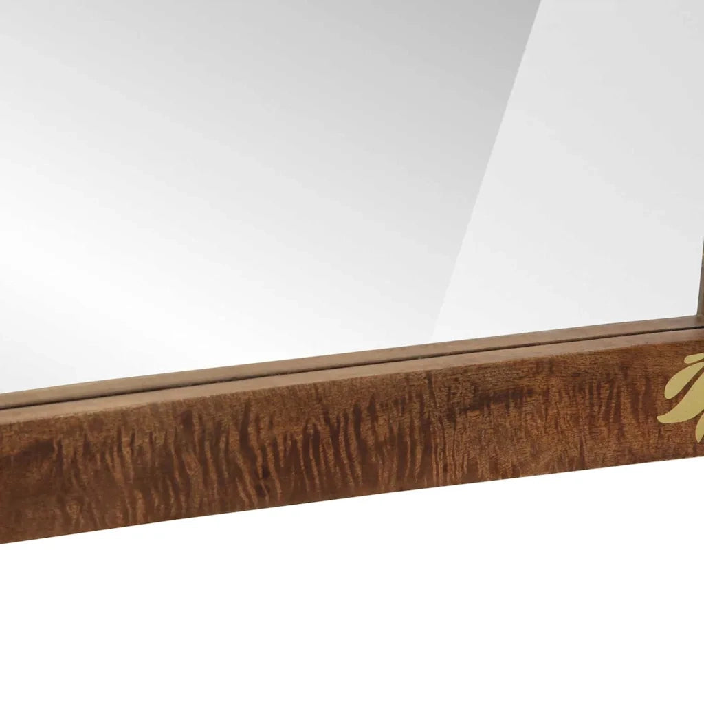Specchio da Bagno | Specchio decorativo con specchio Marrone miele 70 x 50 x 2,5 cm