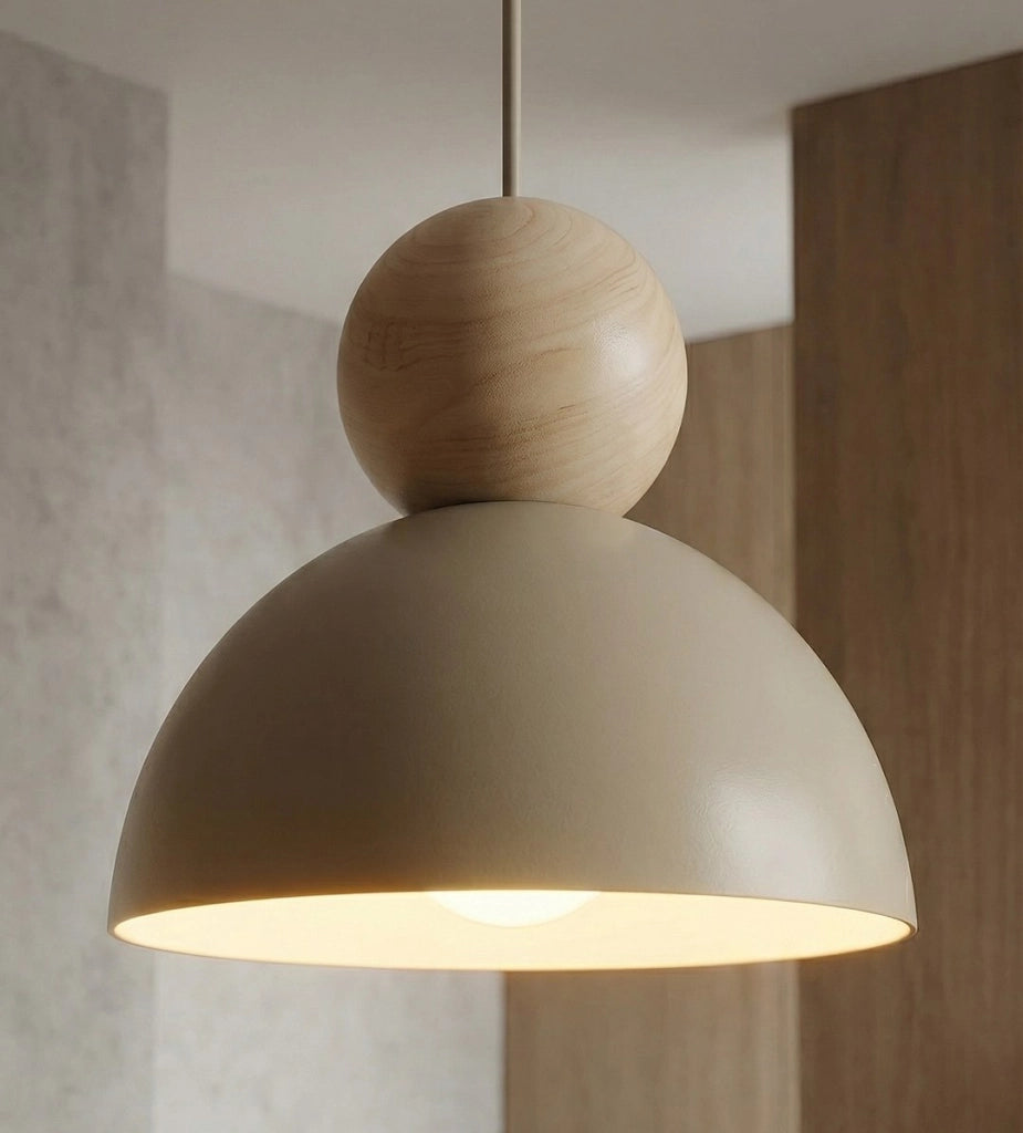 Lampada a soffitto KAKI beige in feltro Emibig