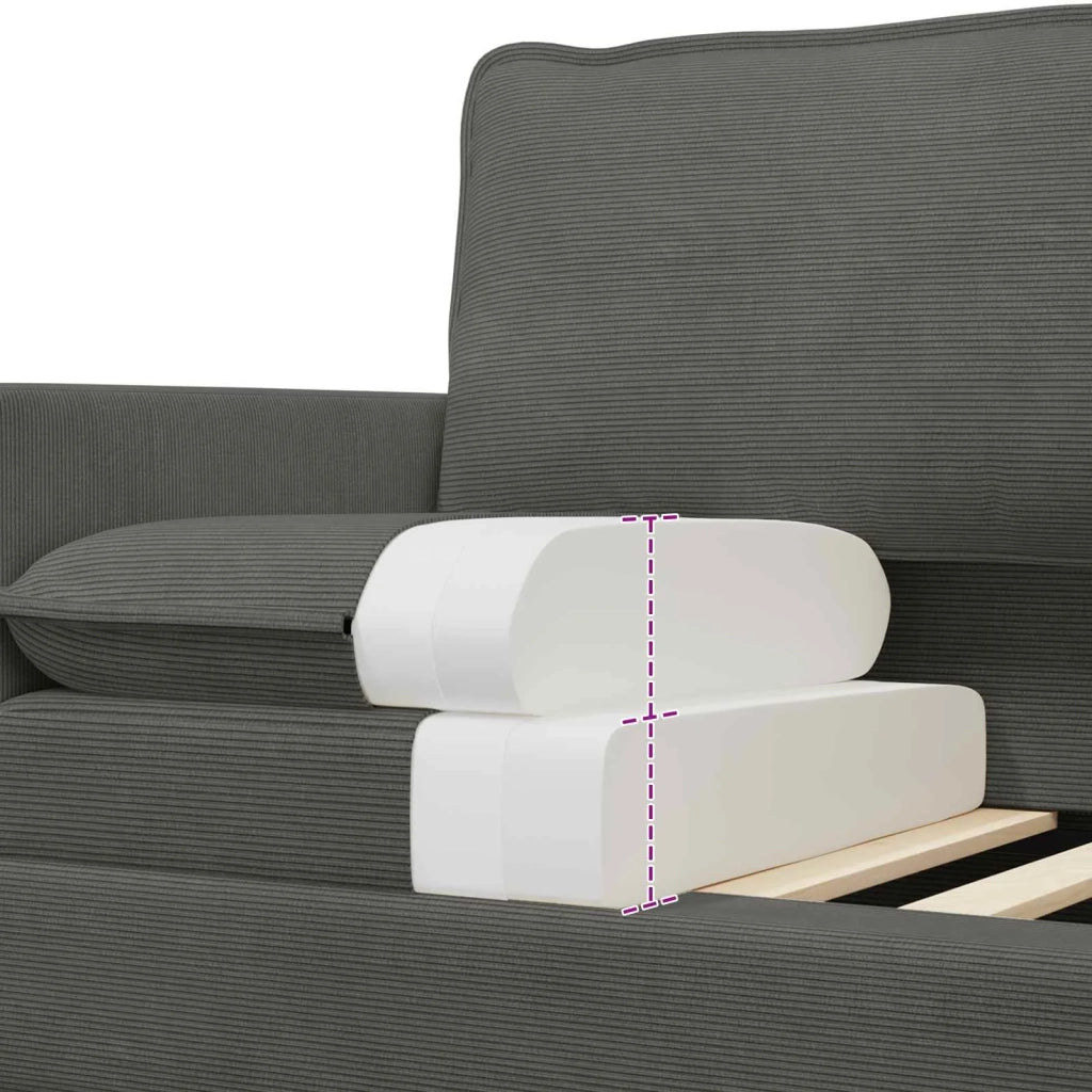 Divano Grigio Scuro 76 x 81 x 87,5 cm Tessuto 42028772
