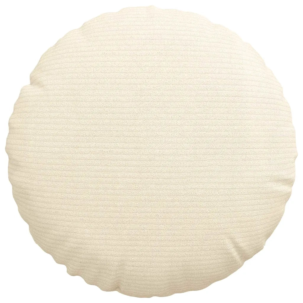Cuscini per Seduta 2 pcs Crema Ø30 x 13 cm Tessuto in Cords 42014114