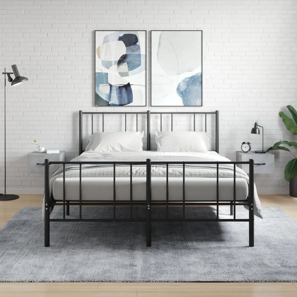 Set di 2 Comodini | Armadio da Notte | Mobiletto da notte a Muro Grigio Cemento 35x35x20 cm