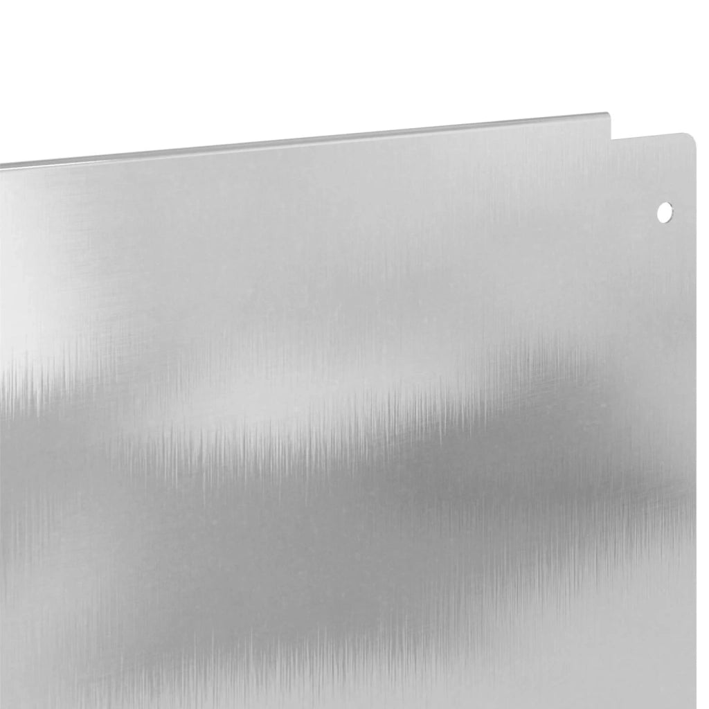 Bordura per Prato 30 pcs 100 x 12 cm Acciaio Argento 8008802