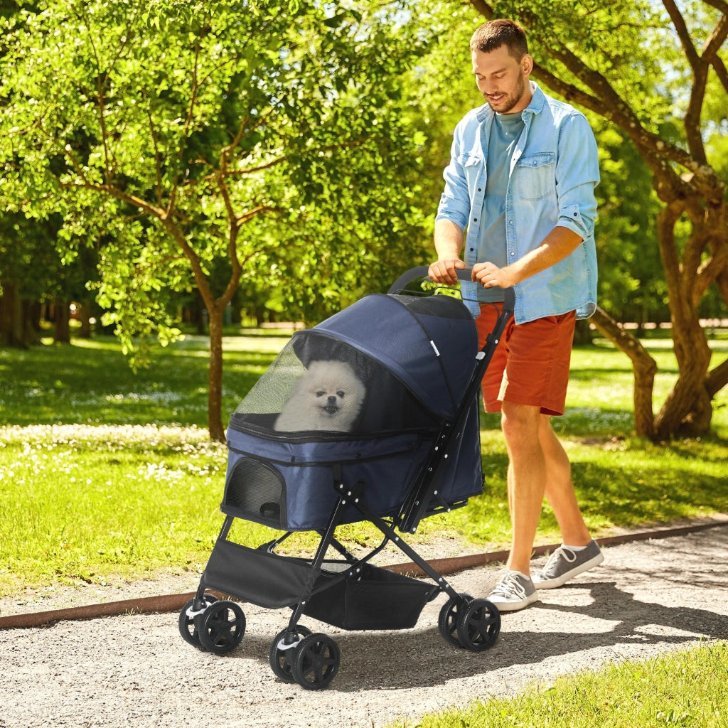 Carrello per Cani Pieghevole ¨C Minimal ¨C Blu